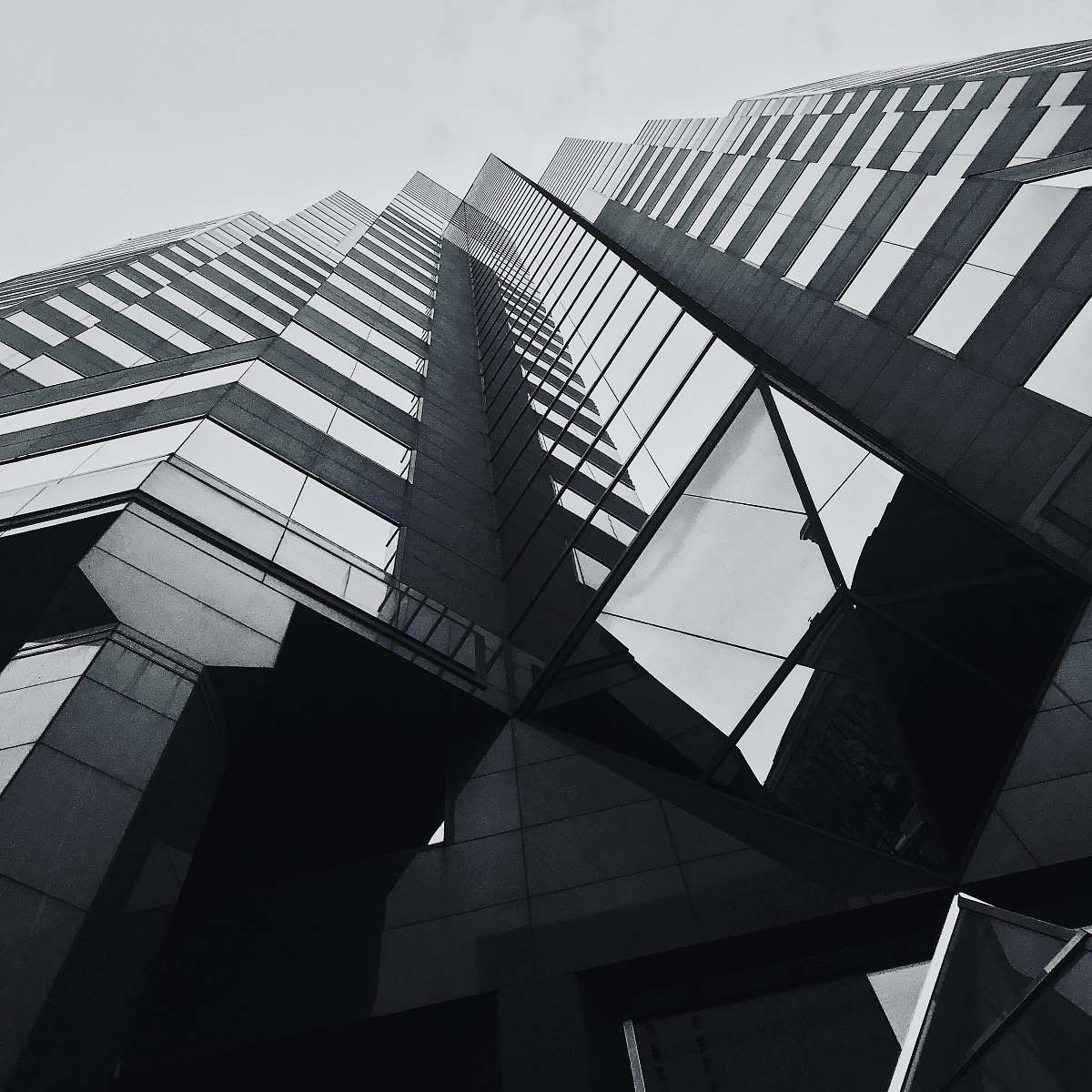 architecture low angle view of high rise glass building w broad st & n high st